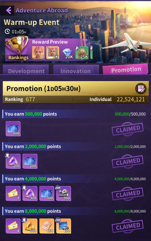 Adventure Abroad Rome Warm Up Stage