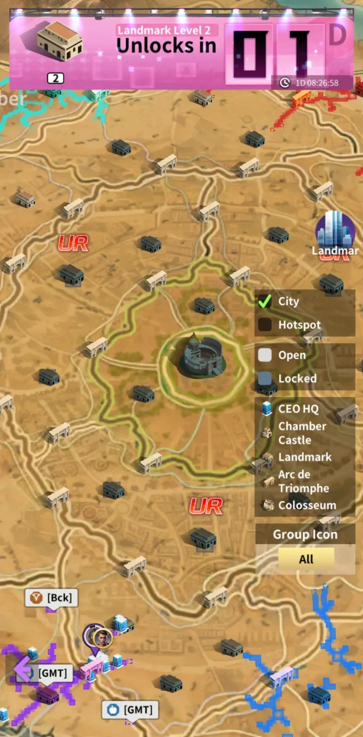 map in Adventure Abroad Rome in Top Girl aka Apex Girl