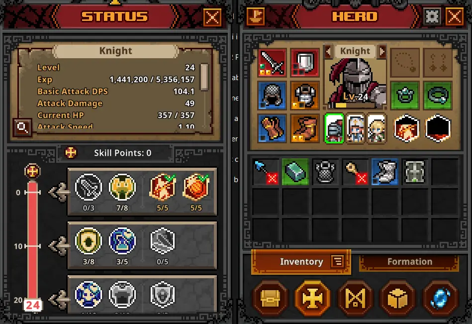 Knight Skills overview