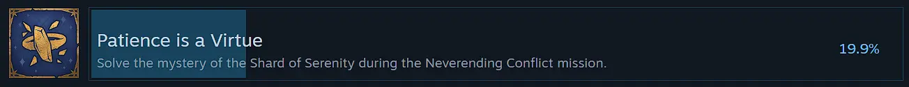 Patience is a Virtue achievement