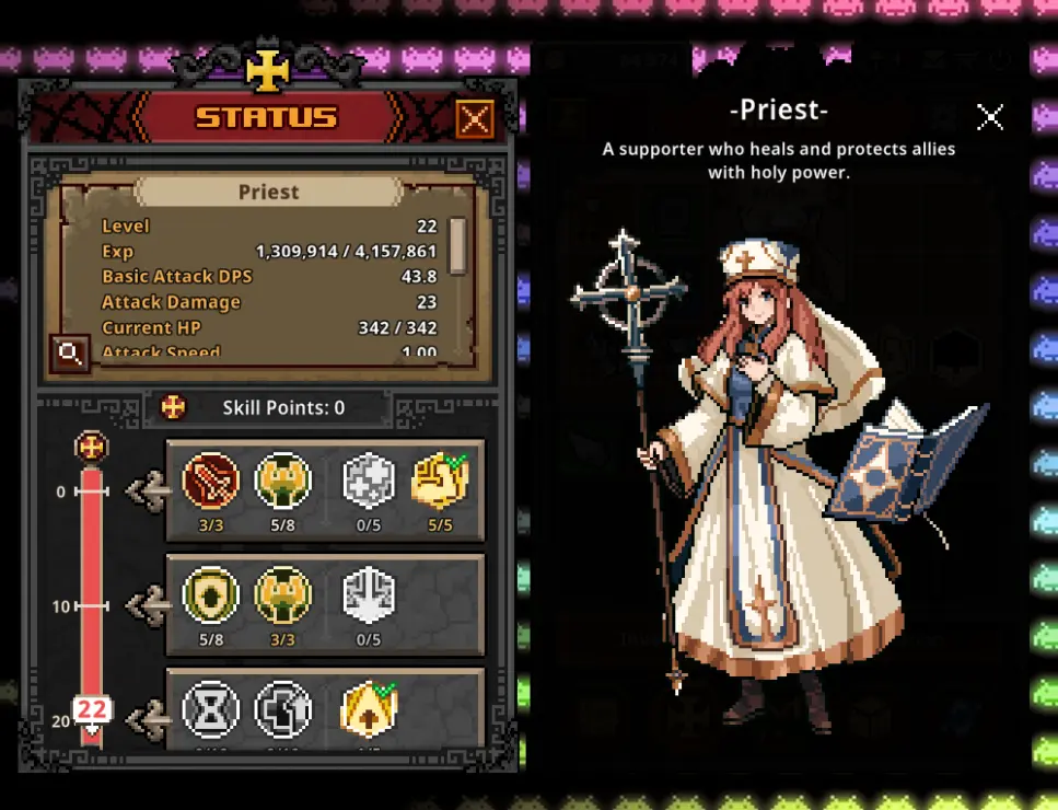 Priest Character in TBH Task Bar Hero