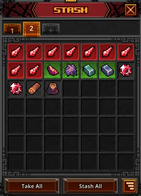 Stash Items Waiting to be Sold
