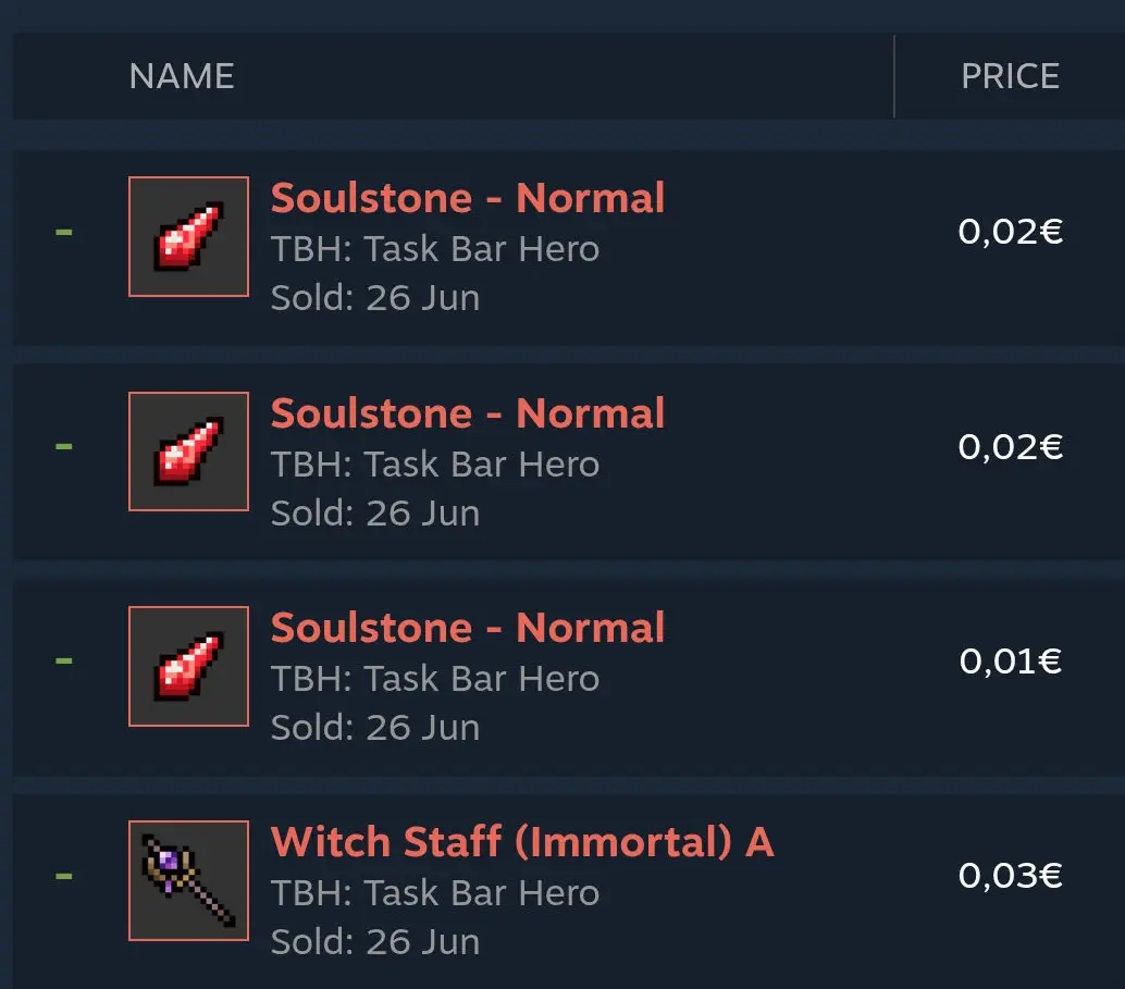 Task Bar Hero Listings Sold