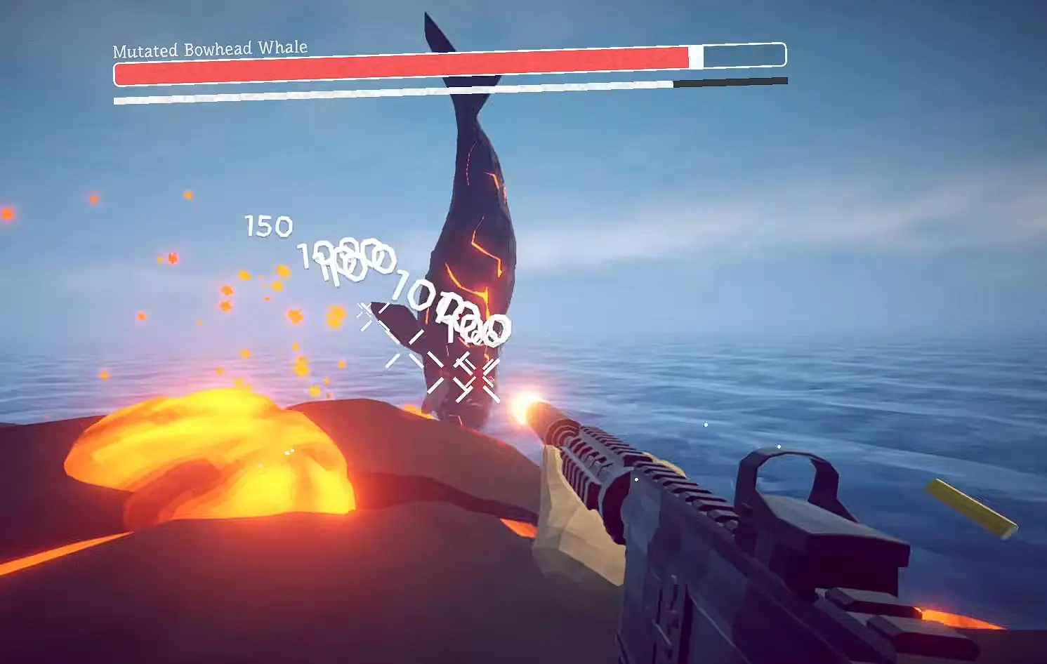 fighting the mutated bowhead whale