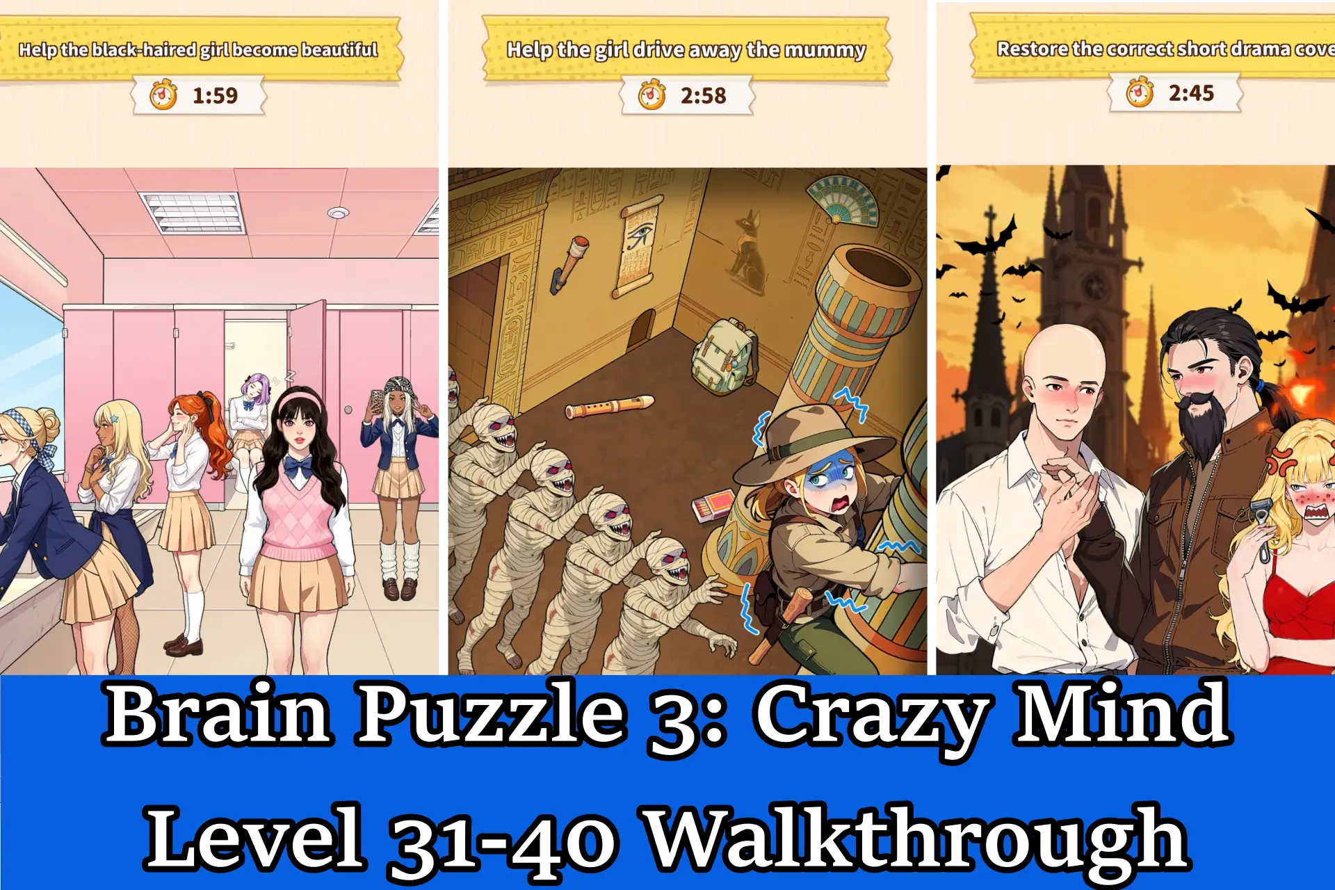 Brain Puzzle 3 Crazy Mind Level 31 to 40