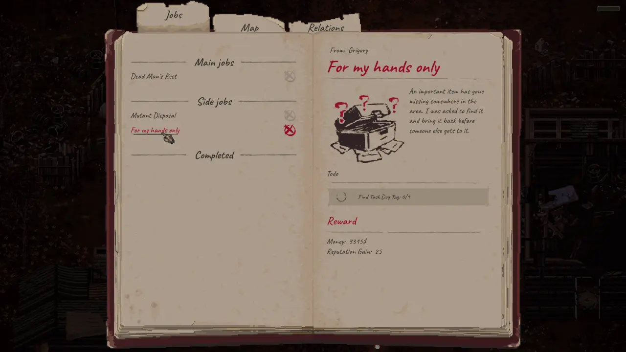 Scavland Tasks overview